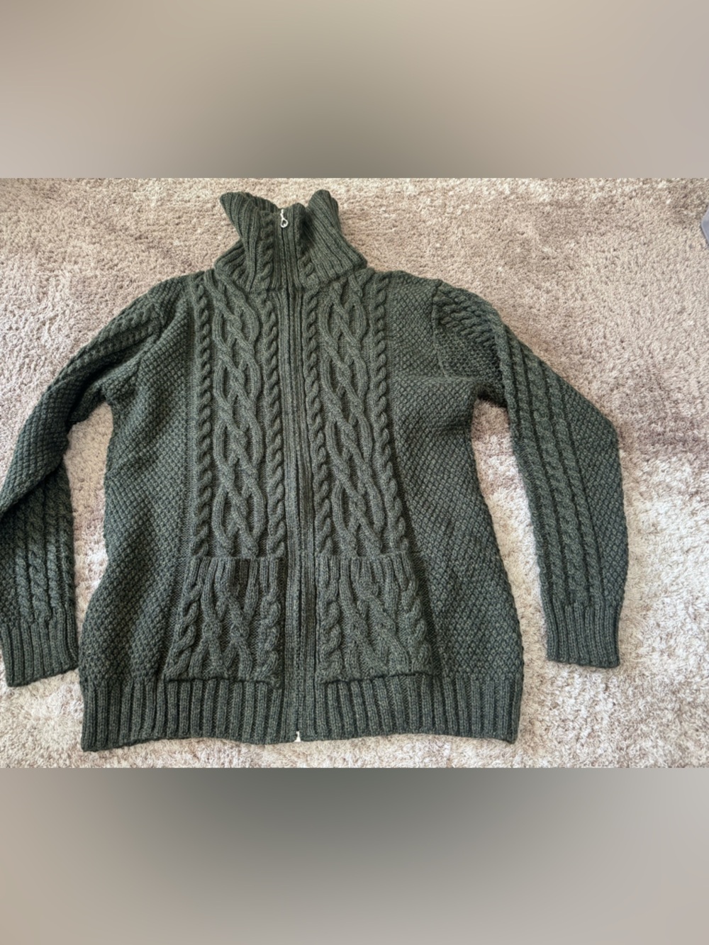 Original Aran co full zip cardigan